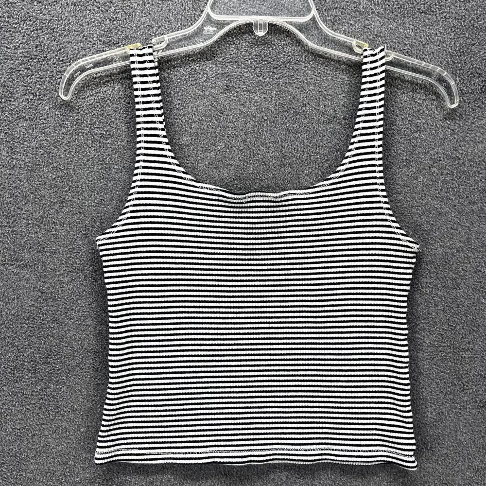 Zara Trafaluc Top Girls‎ Junior Medium Blue White Stripes Stretch Tank
